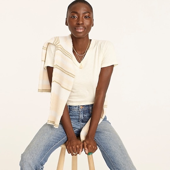 JCrew Vintage Cotton V-neck Tee - Picture 5 of 8